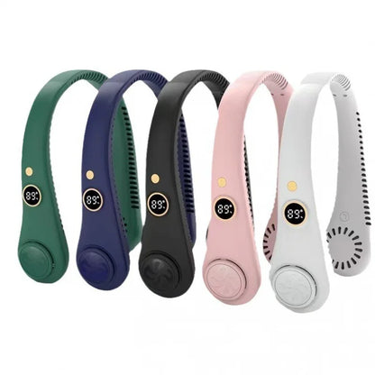 Hanging Neck Fan Bladeless 1000Mah Rechargeable Hand Free Portable USB Mini Fan for Summer