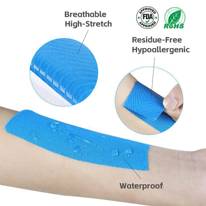 Xingda Muscle Tape Wrist Elastic Tape Roll Pre Cutting Sport Athletic Tape for Joint Support/Injury Recovery/Pain Relief