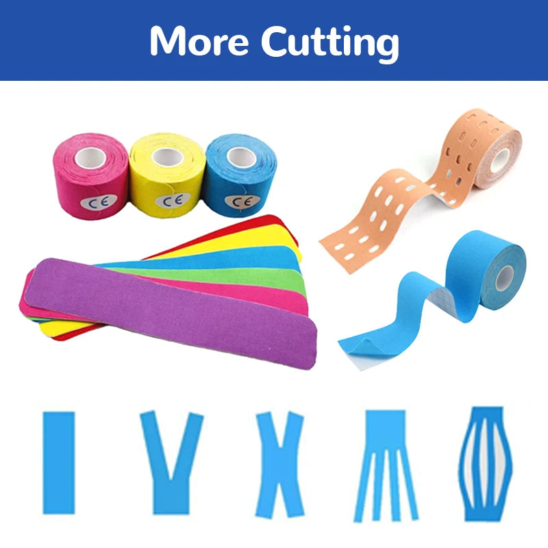 Xingda Muscle Tape Wrist Elastic Tape Roll Pre Cutting Sport Athletic Tape for Joint Support/Injury Recovery/Pain Relief