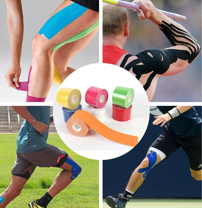 Xingda Muscle Tape Wrist Elastic Tape Roll Pre Cutting Sport Athletic Tape for Joint Support/Injury Recovery/Pain Relief