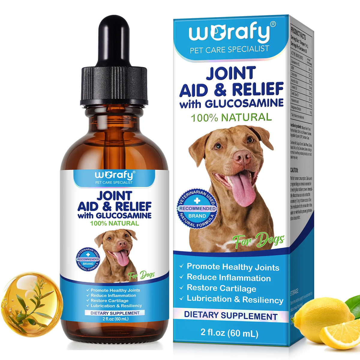 Worafy OEM Dog Joint Health Supplement with Glucosamine Chondroitin MSM for Daily Mobility Support